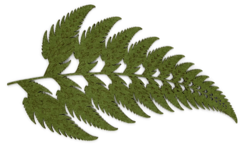 Barnsley Fern in green felt